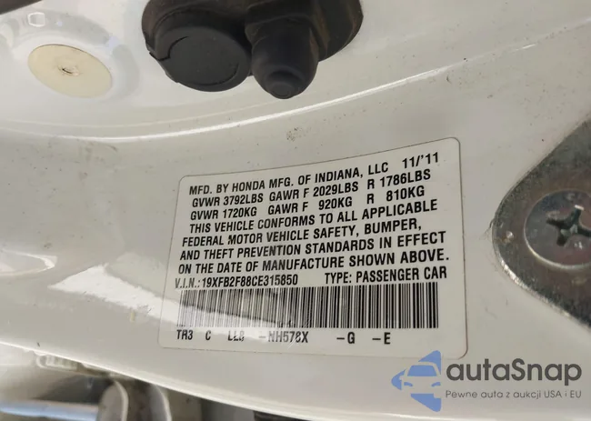 19XFB2F88CE315850: 43461361