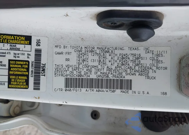 5TFMU4FN3CX004734: 43461405