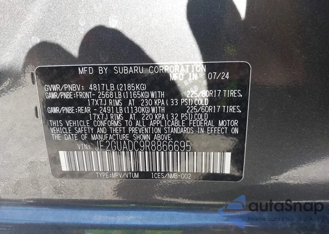 JF2GUADC9R8866695: 43461503