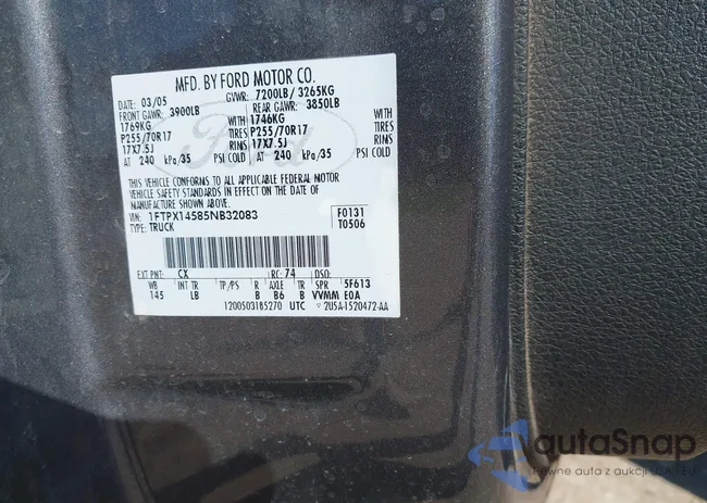 1FTPX14585NB32083: 43462601