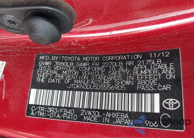 JTDKN3DU5D5556905: 43462606