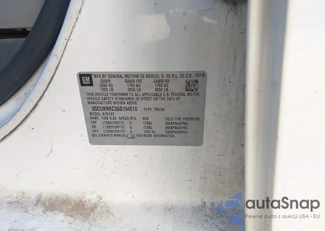 3GCUKNEC3GG194010: 43462728