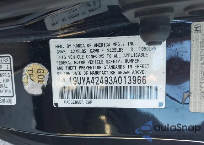 19UYA42493A013966: 43462745