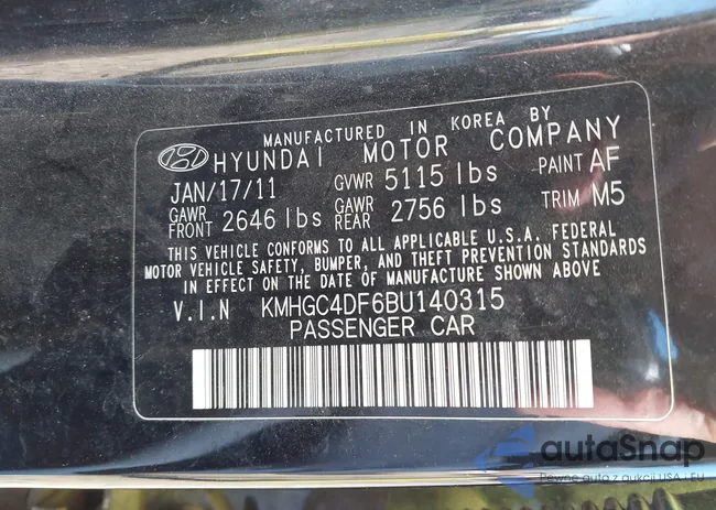 KMHGC4DF6BU140315: 43462744