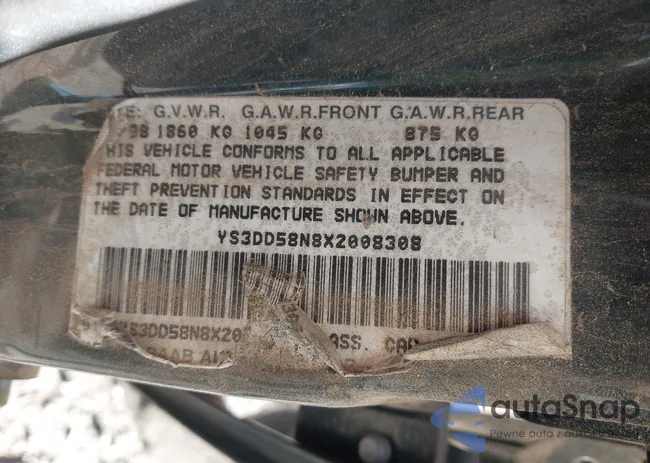 YS3DD58N8X2008308: 43462794