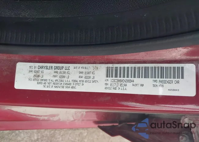 1C3CCBAB0EN208944: 43462824