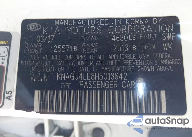 KNAGU4LE8H5013642: 43462832