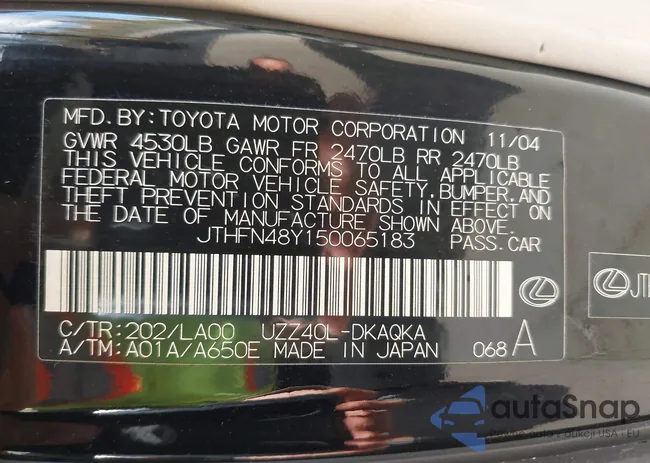 JTHFN48Y150065183: 43462893