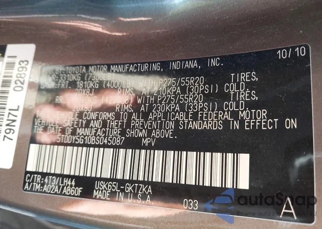 5TDDY5G10BS045087: 43462157