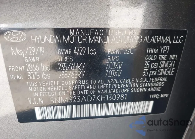 5NMS23AD7KH130981: 43462233