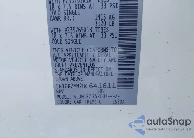 5N1DR2MM2HC641611: 43462279