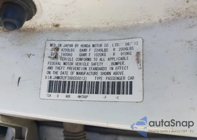 JHMCR2F39DC000131: 43462492