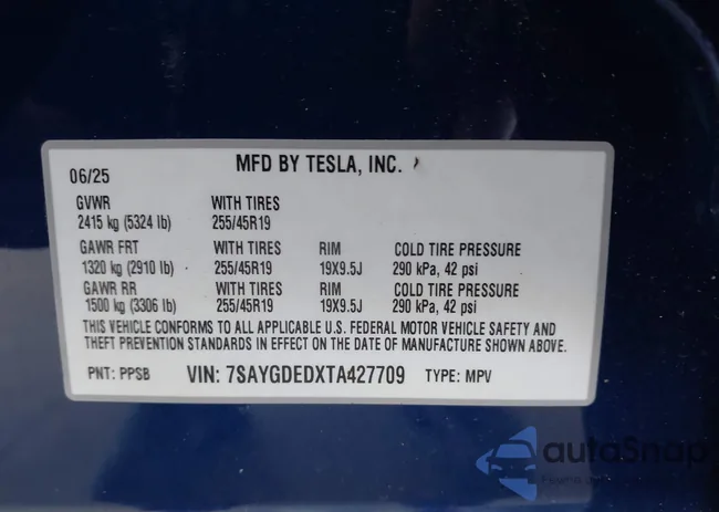 7SAYGDEDXTA427709: 43463562