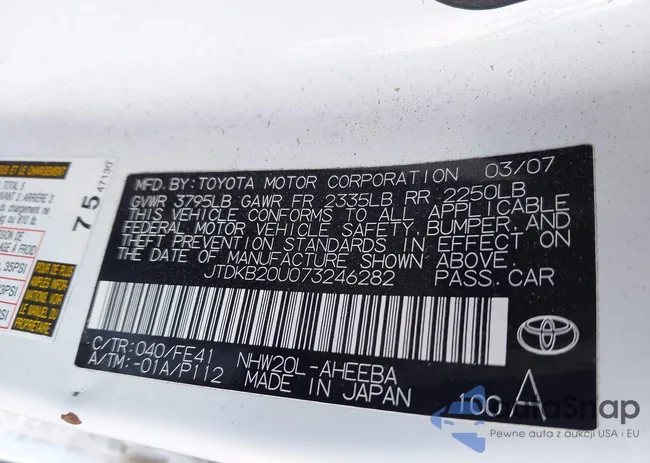 JTDKB20U073246282: 43463617