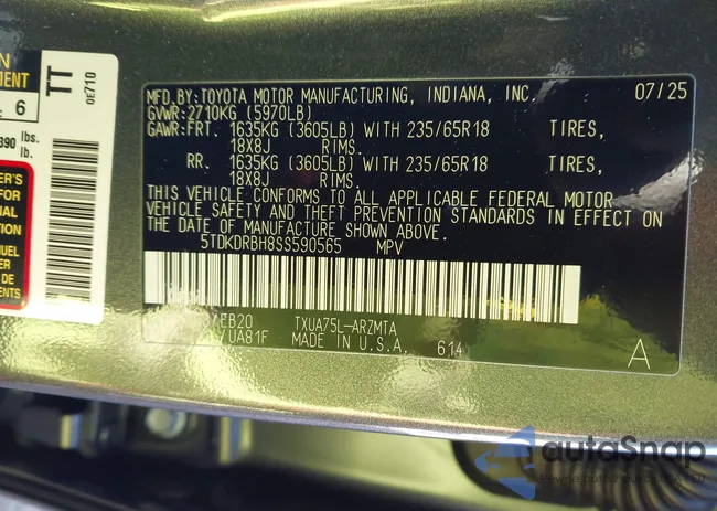 5TDKDRBH8SS590565: 43463757