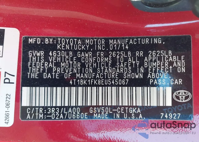 4T1BK1FK8EU545067: 43463763