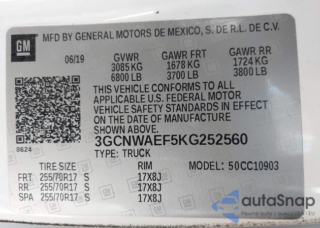 3GCNWAEF5KG252560: 43463816