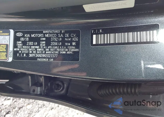 3KPF34AD9KE021577: 43463825