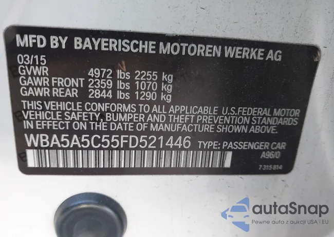 WBA5A5C55FD521446: 43463850