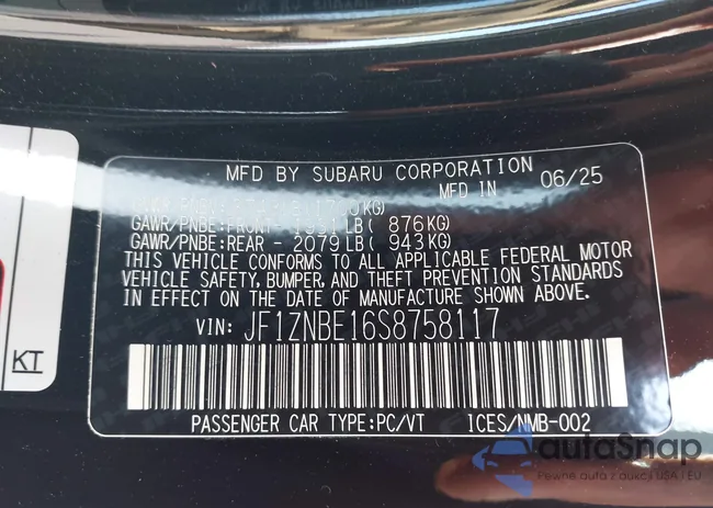 JF1ZNBE16S8758117: 43463868