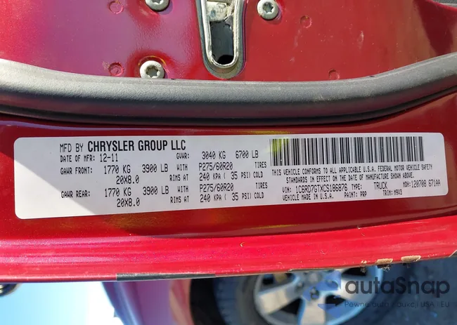 1C6RD7GTXCS186876: 43463926