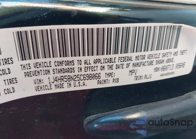 1J4HR58N25C698066: 43464003