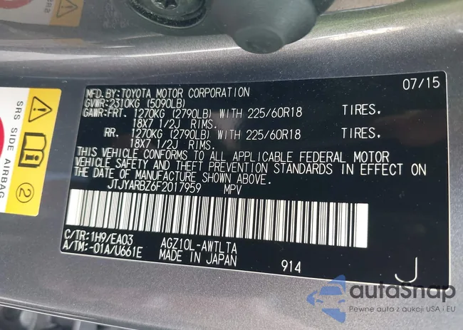 JTJYARBZ6F2017959: 43464073