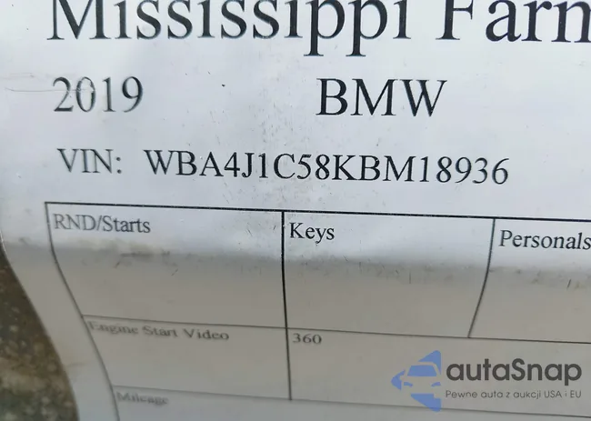 WBA4J1C58KBM18936: 43463513