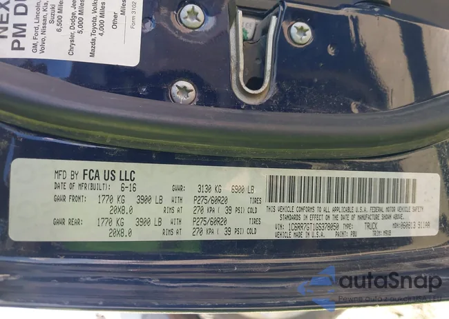 1C6RR7GT1GS378050: 43464528