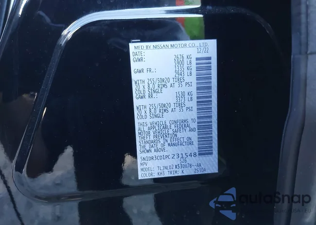 5N1DR3CD1PC231548: 43464675