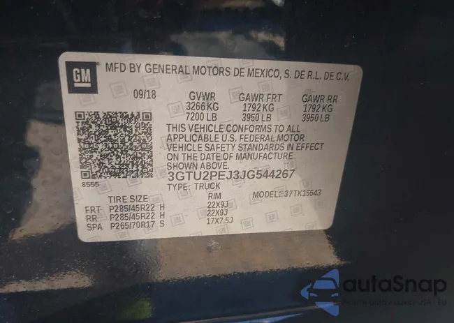 3GTU2PEJ3JG544267: 43464679