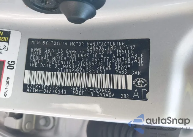 2T1BURHE8HC829031: 43465025