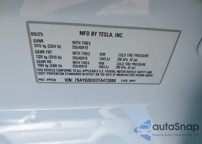 7SAYGDED3TA473088: 43464253