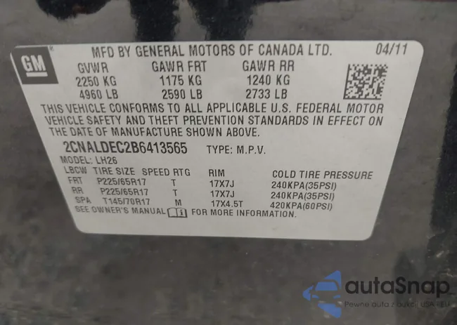 2CNALDEC2B6413565: 43464270