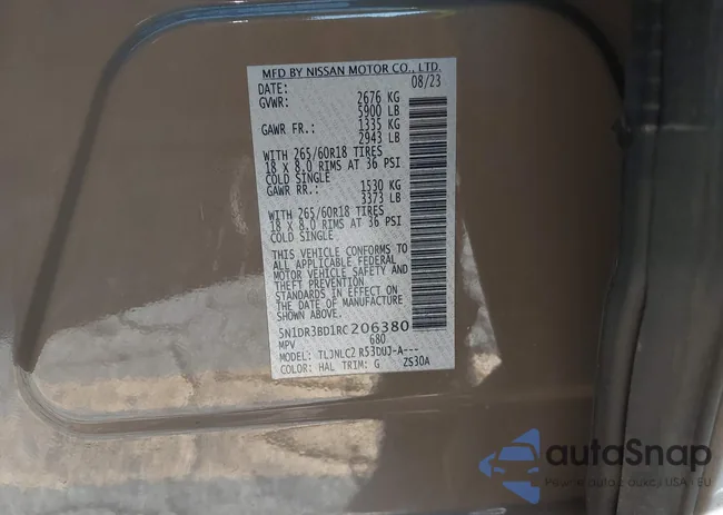 5N1DR3BD1RC206380: 43464272