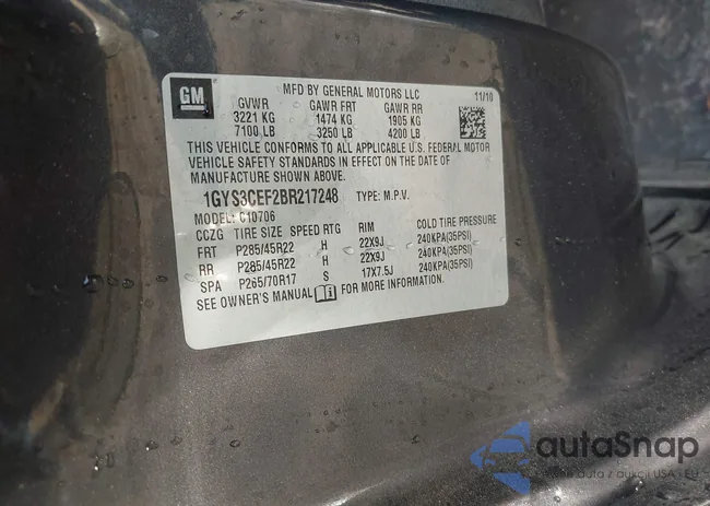 1GYS3CEF2BR217248: 43464349