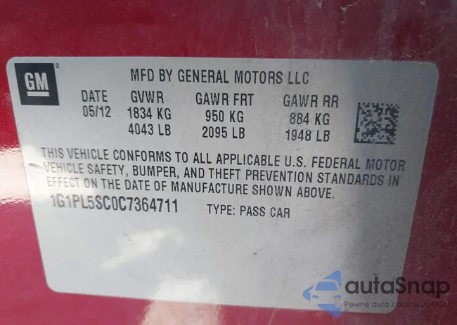 1G1PL5SC0C7364711: 43464372