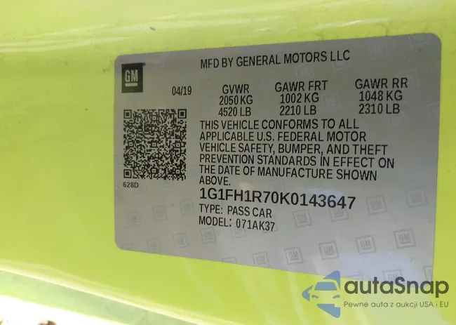 1G1FH1R70K0143647: 43464515