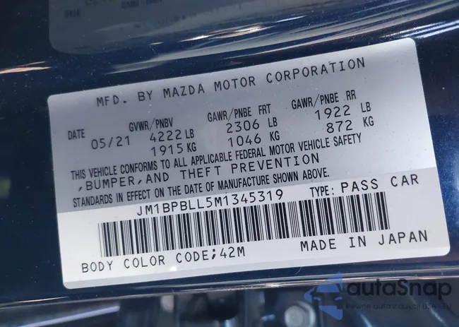 JM1BPBLL5M1345319: 43465632