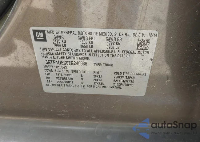 3GTP1UEC0FG240935: 43465662