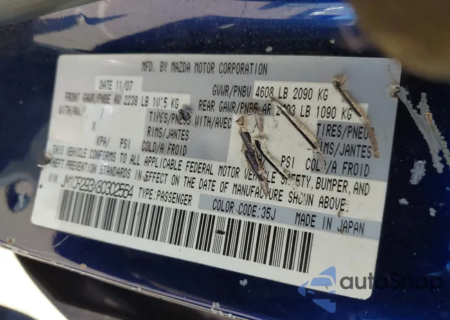 JM1CR293X80302564: 43465707