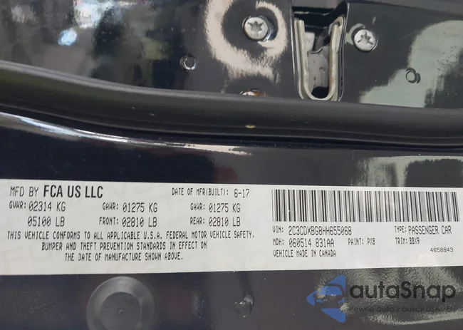 2C3CDXBG8HH655068: 43465717