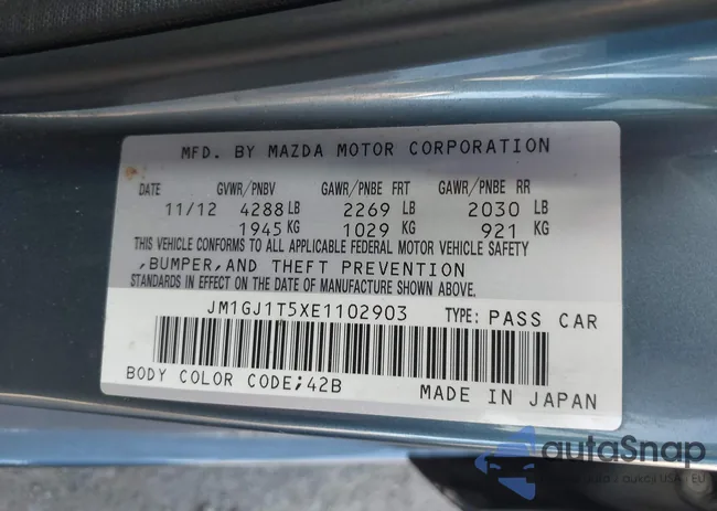 JM1GJ1T5XE1102903: 43465779