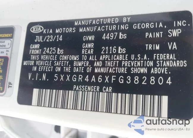 5XXGR4A6XFG382804: 43465872