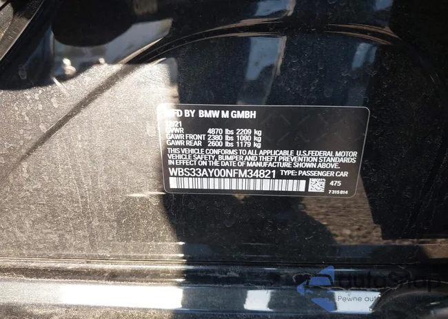 WBS33AY00NFM34821: 43465877