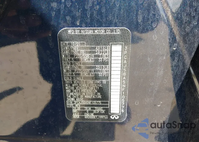 3PCAJ5BA5NF105775: 43466005