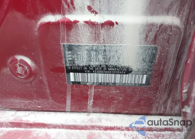 4S3BNEN66K3038404: 43465139