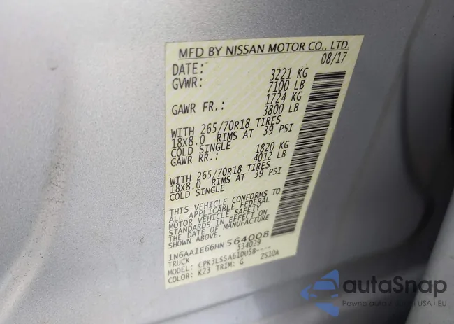 1N6AA1E66HN564008: 43465155