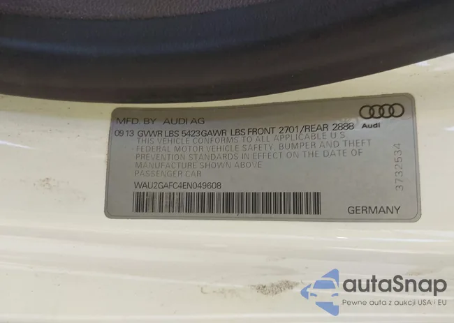 WAU2GAFC4EN049608: 43465197