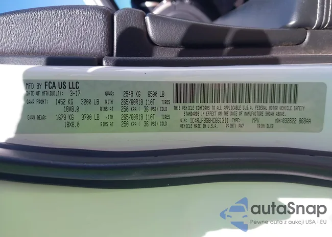 1C4RJFBG8HC861311: 43465341